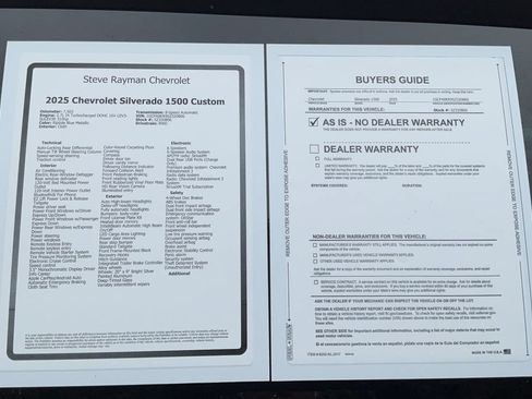 Certified 2025 Chevrolet Silverado 1500 Custom RWD image 26