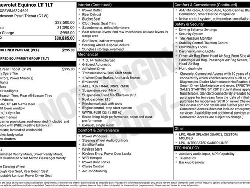 Used 2018 Chevrolet Equinox LT w/ LPO, Floor Liner Package AWD/4WD image 5