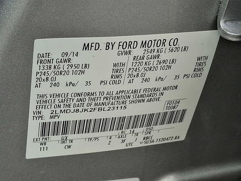 Used 2015 Lincoln MKX AWD w/ Equipment Group 102A image 25