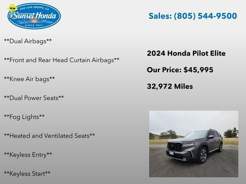 Certified 2024 Honda Pilot Elite image 14