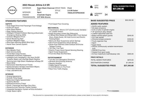Used 2023 Nissan Altima 2.0 SR FWD image 4
