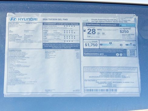 Certified 2026 Hyundai Tucson SEL Plus FWD image 33