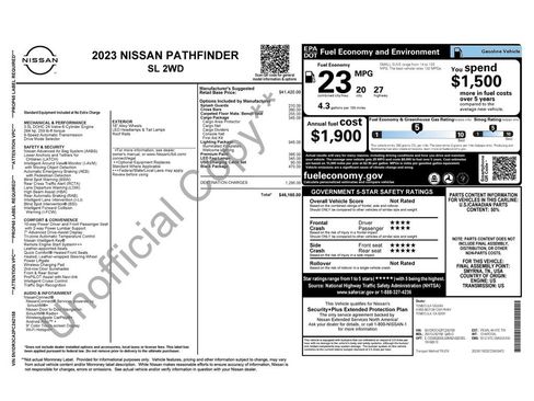 Used 2023 Nissan Pathfinder SL w/ Lighting Package (N92) FWD image 3