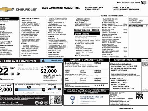 Certified 2023 Chevrolet Camaro LT image 4