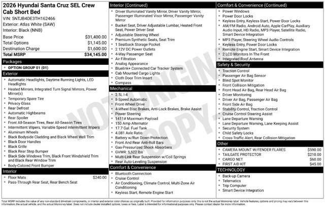 Certified 2026 Hyundai Santa Cruz SEL FWD image 2