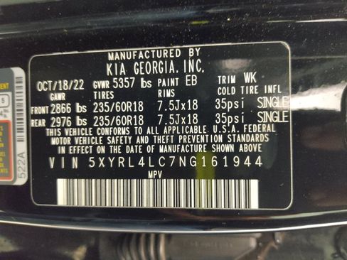 Used 2022 Kia Sorento S w/ Panoramic Sunroof Package FWD image 33