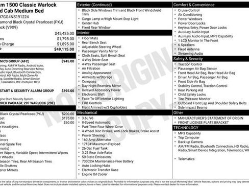 Used 2022 RAM 1500 Classic Warlock w/ Electronics Group image 30