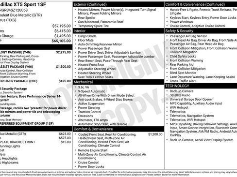 Used 2025 Cadillac XT5 Sportv w/ Technology Package AWD/4WD image 22