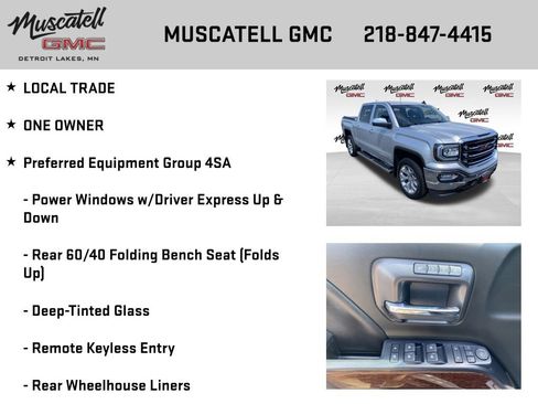 Used 2018 GMC Sierra 1500 SLT w/ SLT Premium Package AWD/4WD image 6