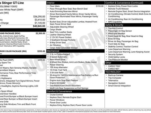 Used 2022 Kia Stinger GT-Line w/ Sun & Sound Package RWD image 3