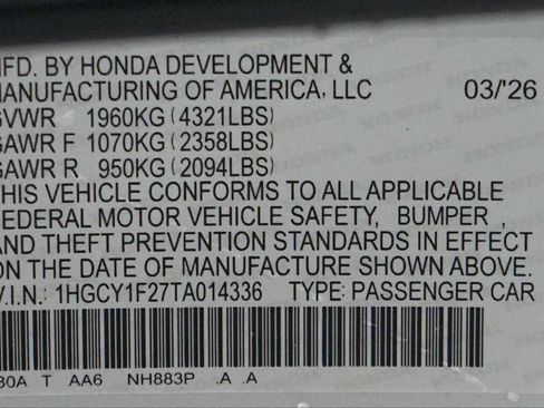 Certified 2026 Honda Accord LX image 23