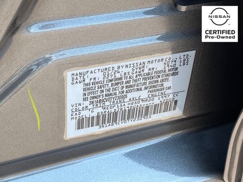Certified 2026 Nissan Sentra SV w/ Floor Mat Package FWD image 30