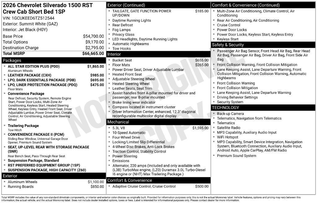 New 2026 Chevrolet Silverado 1500 RST w/ All Star Edition Plus AWD/4WD image 5