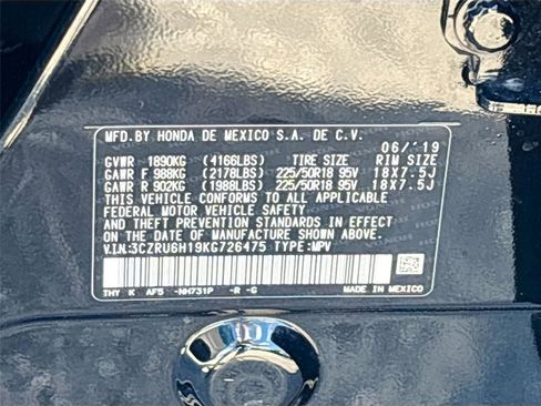 Certified 2019 Honda HR-V Sport image 33