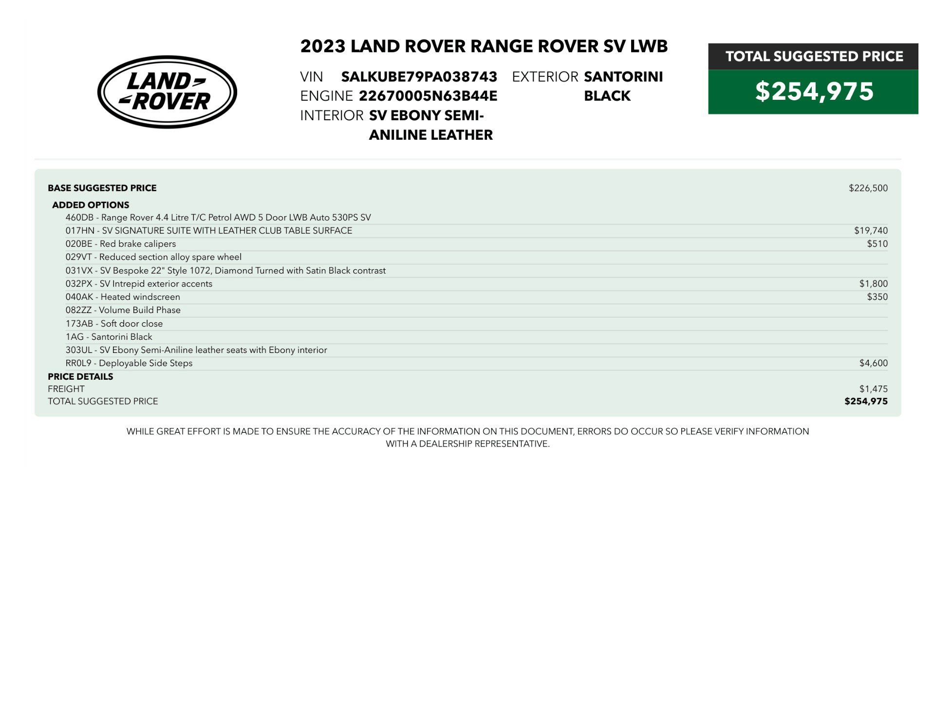 Used 2023 Land Rover Range Rover LWB SV Autobiography AWD/4WD image 4