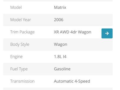 Used 2006 Toyota Matrix XR