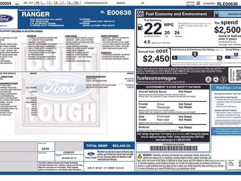Certified 2024 Ford Ranger Lariat w/ FX4 Off-Road Package image 2