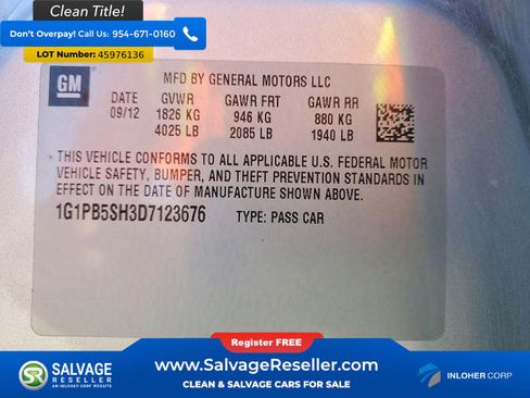 Used 2013 Chevrolet Cruze LS image 16