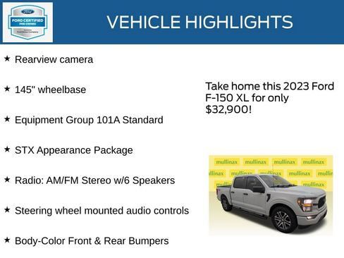 Certified 2023 Ford F150 XL w/ STX Appearance Package RWD image 22