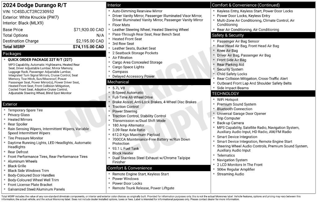Used 2024 Dodge Durango R/T AWD/4WD image 47
