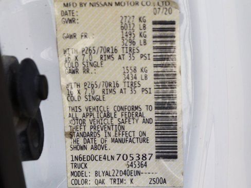 Used 2020 Nissan Frontier SV RWD image 40