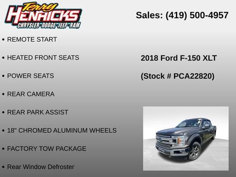 Used 2018 Ford F150 XLT w/ Equipment Group 302A Luxury AWD/4WD image 11