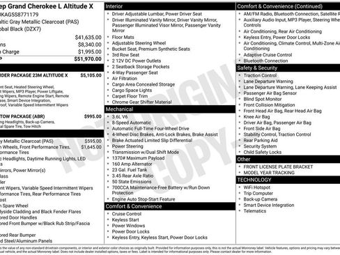 New 2025 Jeep Grand Cherokee L Altitude image 2