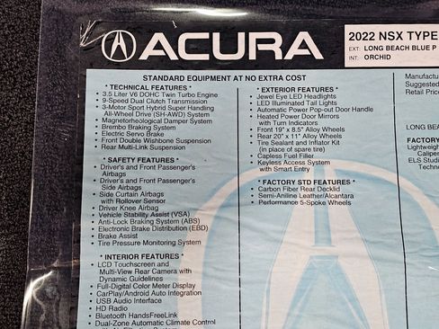 Used 2022 Acura NSX Type S image 48