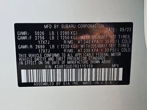 Certified 2024 Subaru Outback Wilderness AWD/4WD image 39