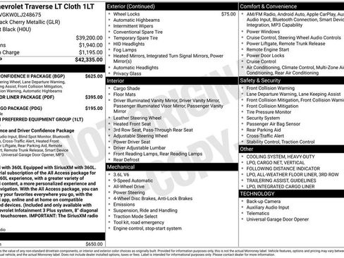 Used 2020 Chevrolet Traverse LT w/ Driver Confidence II Package AWD/4WD image 6