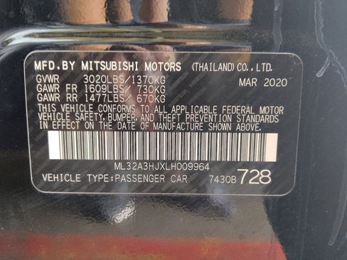 Used 2020 Mitsubishi Mirage ES FWD image 33