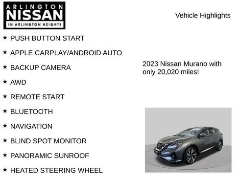 Certified 2023 Nissan Murano SL w/ SL Moonroof Package AWD/4WD image 8