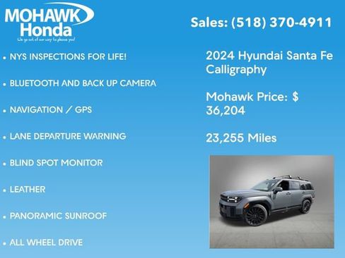 Used 2024 Hyundai Santa Fe Calligraphy AWD/4WD image 3