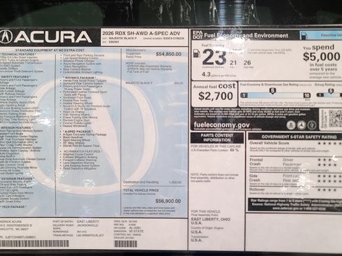 New 2026 Acura RDX A-Spec AWD/4WD image 35