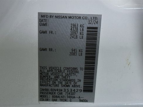 Used 2025 Nissan Altima 2.5 SV image 12