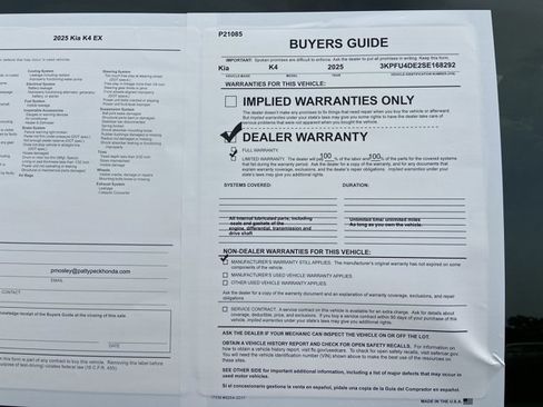 Used 2025 Kia K4 EX FWD image 5