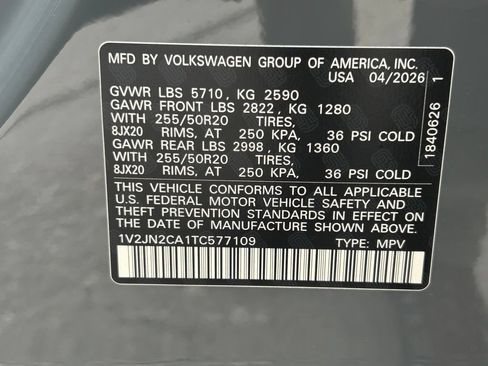 New 2026 Volkswagen Atlas SE FWD image 63