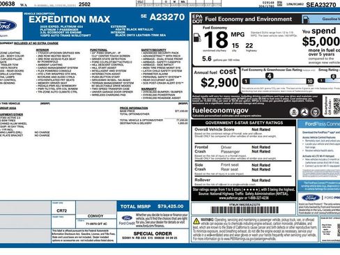 Used 2025 Ford Expedition Max Platinum AWD/4WD image 2