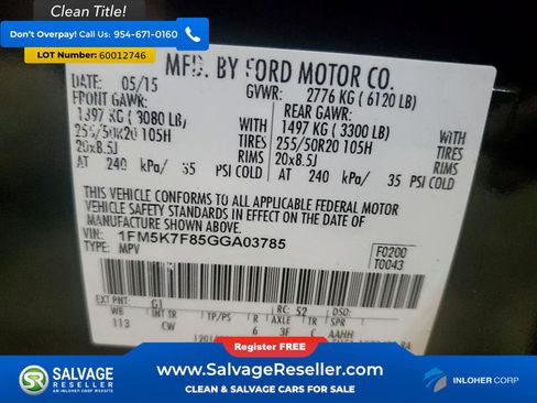 Used 2016 Ford Explorer Limited w/ Equipment Group 301A FWD image 17