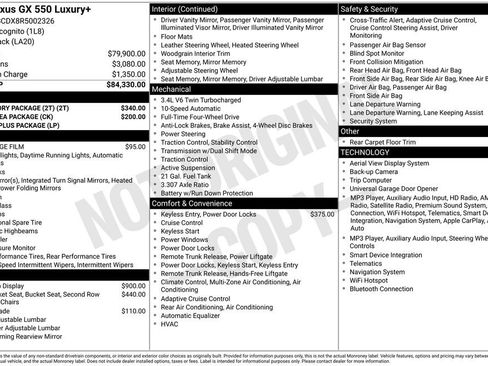 Used 2024 Lexus GX 550 w/ Accessory Package (2T) AWD/4WD image 43