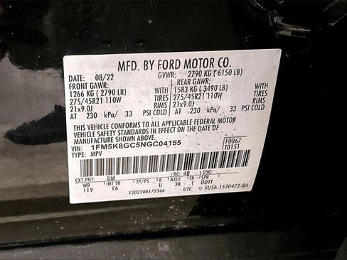 Certified 2022 Ford Explorer ST w/ Equipment Group 401A image 33