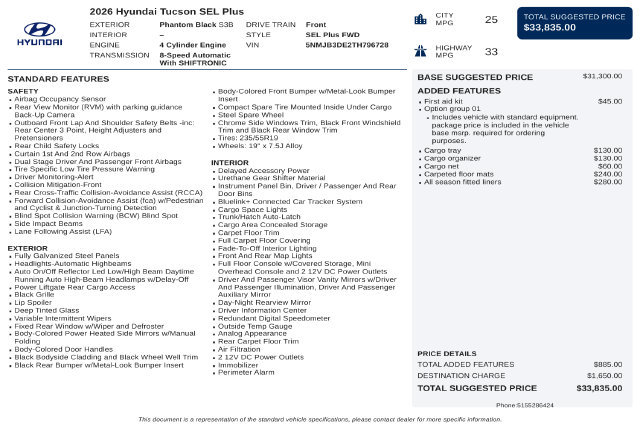 New 2026 Hyundai Tucson SEL Plus FWD image 43