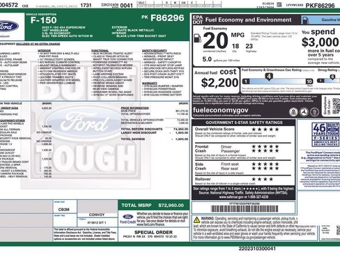 Used 2023 Ford F150 Lariat w/ Equipment Group 502A High image 2