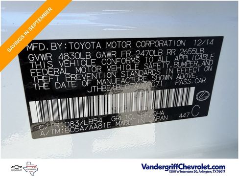 Used 2015 Lexus GS 350 w/ F Sport Package RWD image 28