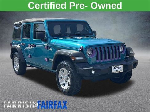 Certified 2019 Jeep Wrangler Unlimited Sport S AWD/4WD image 1