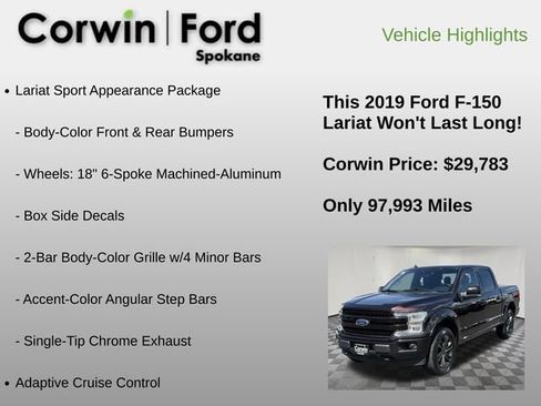 Used 2019 Ford F150 Lariat w/ Equipment Group 502A Luxury AWD/4WD image 12