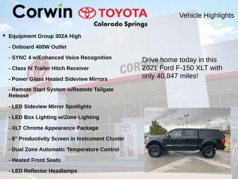 Used 2021 Ford F150 XLT w/ Equipment Group 302A High AWD/4WD image 7