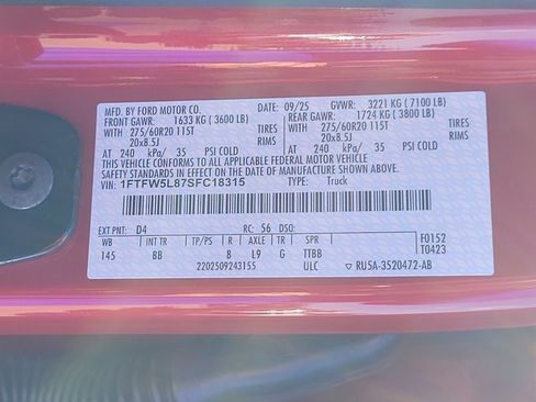 New 2025 Ford F150 Lariat w/ Equipment Group 502A High image 11