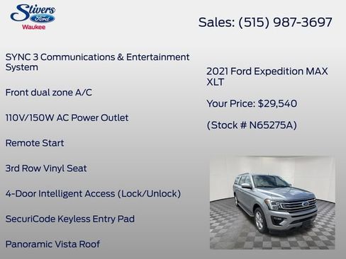 Used 2021 Ford Expedition Max XLT AWD/4WD image 27