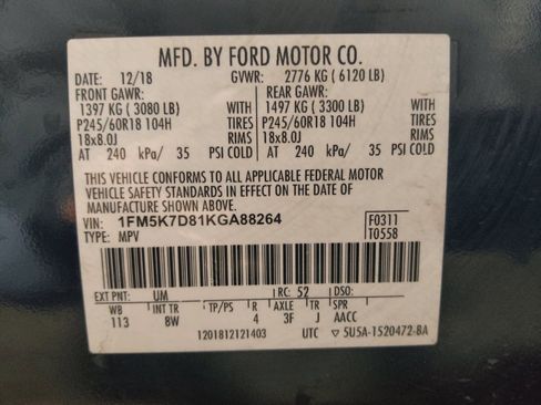 Used 2019 Ford Explorer XLT w/ Equipment Group 201A FWD image 33